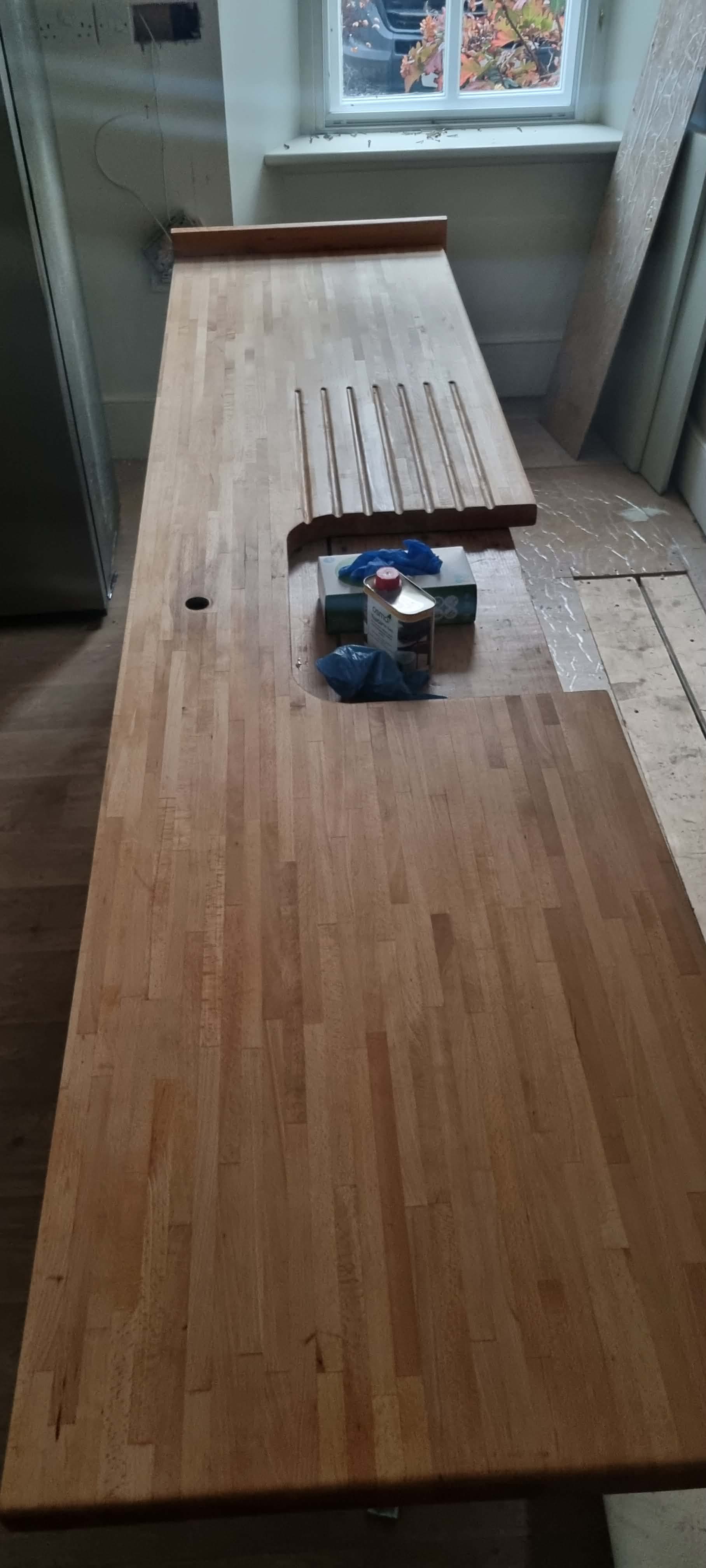 Finished wood floor with high-quality sealant