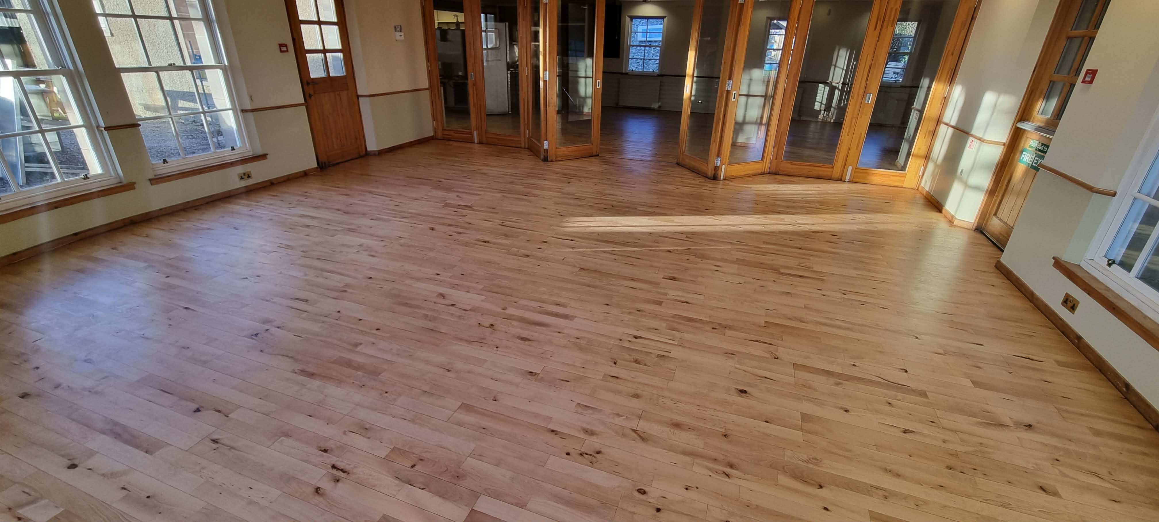 Before and after floor sanding